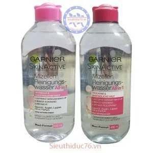 Nước Tẩy Trang Garnier Nắp Đỏ Và Hồng Dành Cho Da Nhạy Cảm