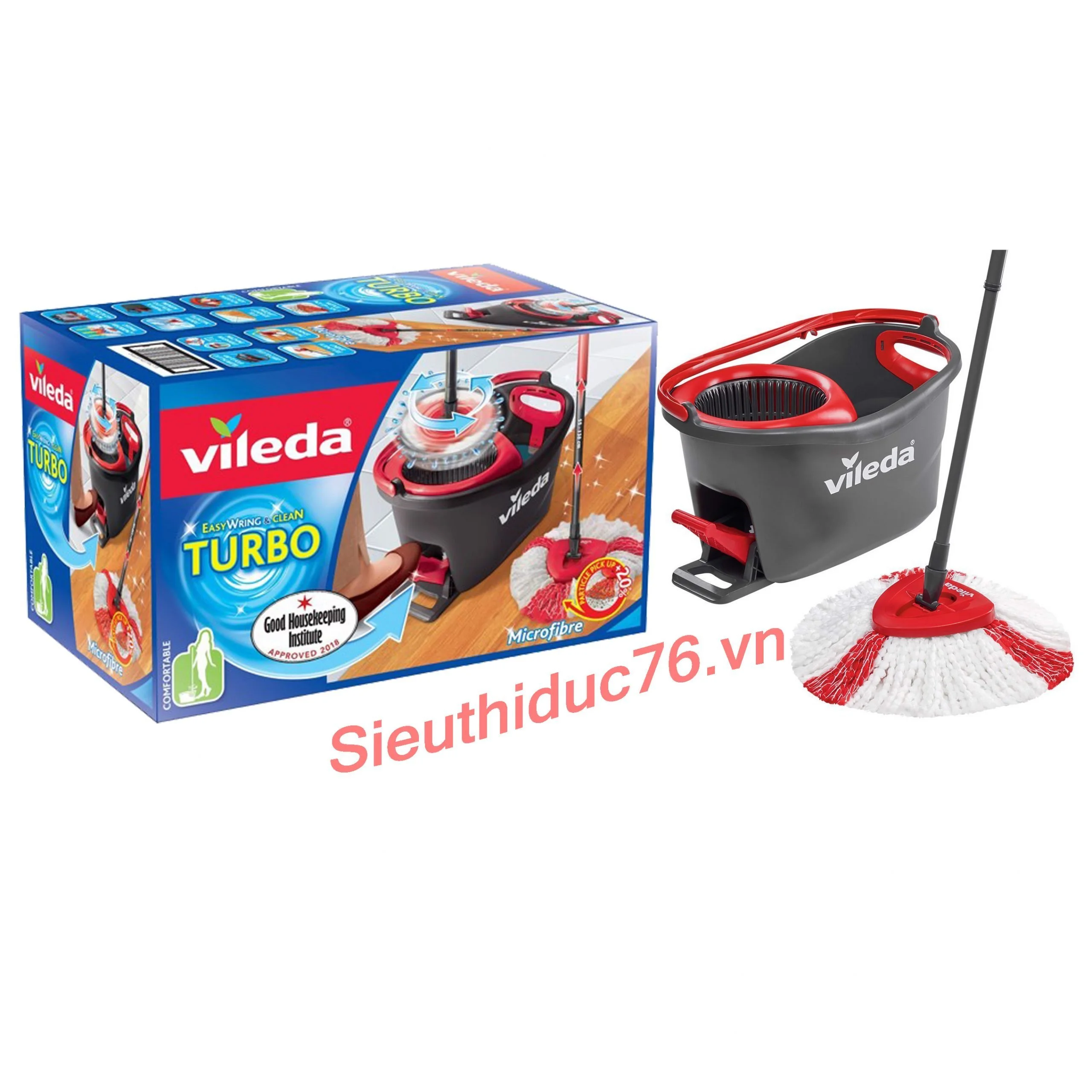 Bộ Lau Nhà Xoáy 360° Vileda Turbo Của Đức